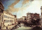 Canaletto Canvas Paintings - Rio dei Mendicanti